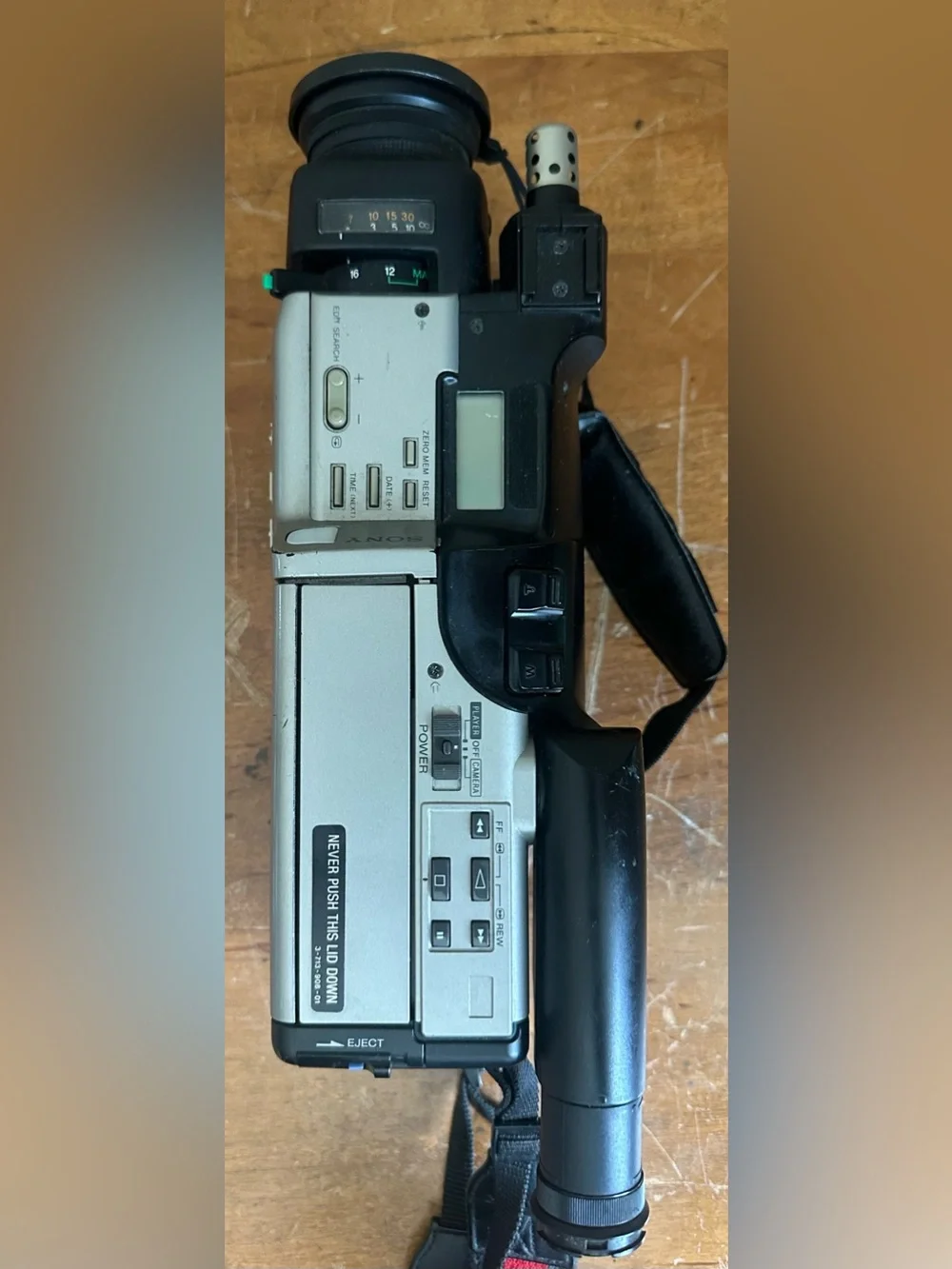 Sony Black Camcorder with Prominent Zoom Lens
